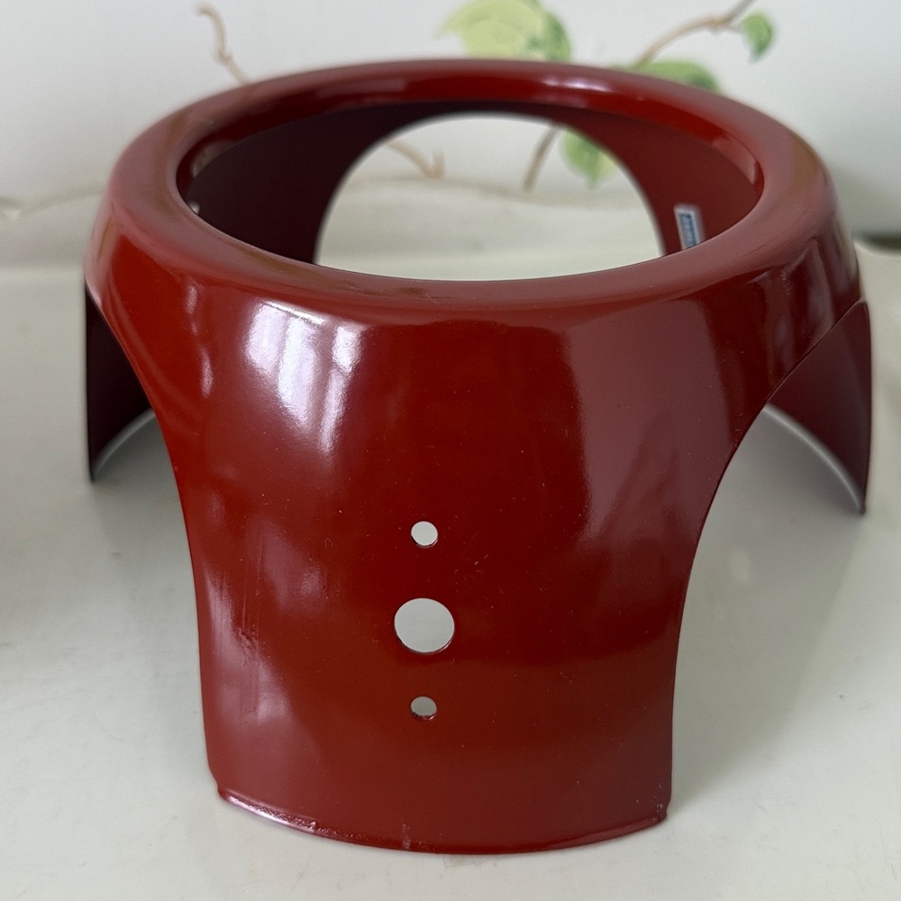 Mid Century 70s Sienna Brown Porcelain Enamel Fondue Set with Accessories - NEW - Picture 6 of 15
